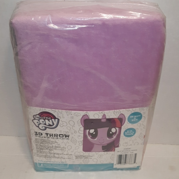 Last 1 NWT Adorable My Little Pony Twilight Sparkle Purple plush warm 3D blanke… - Picture 7 of 9